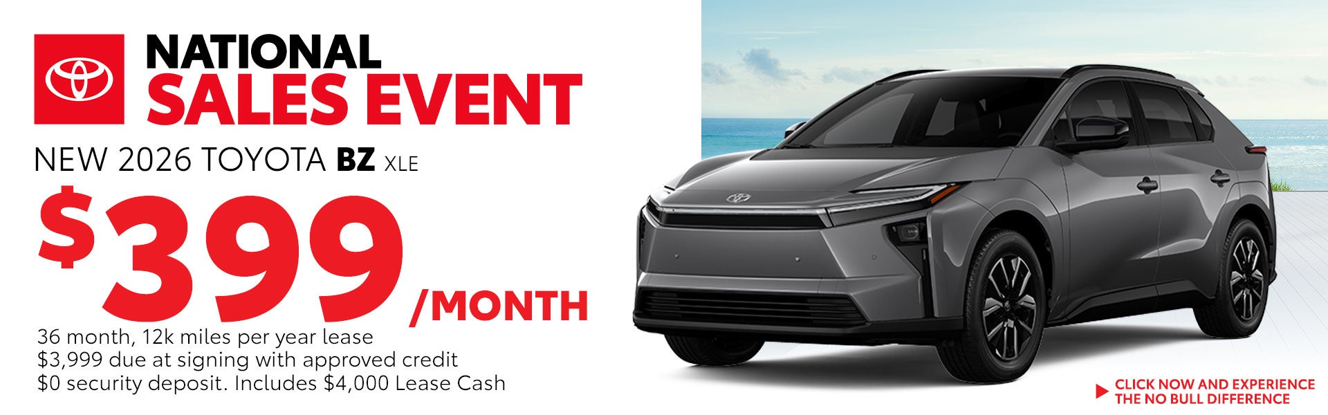 Lease a New Toyota BZ for just $399/month