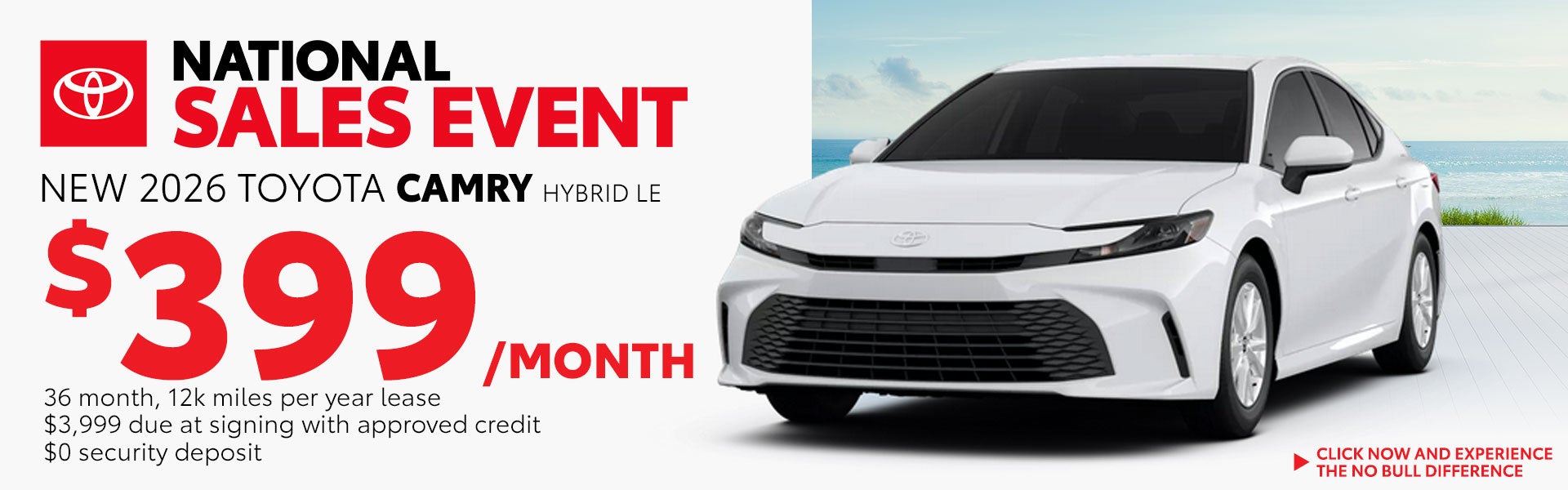 Lease a New Camry Hybrid for just $399/month