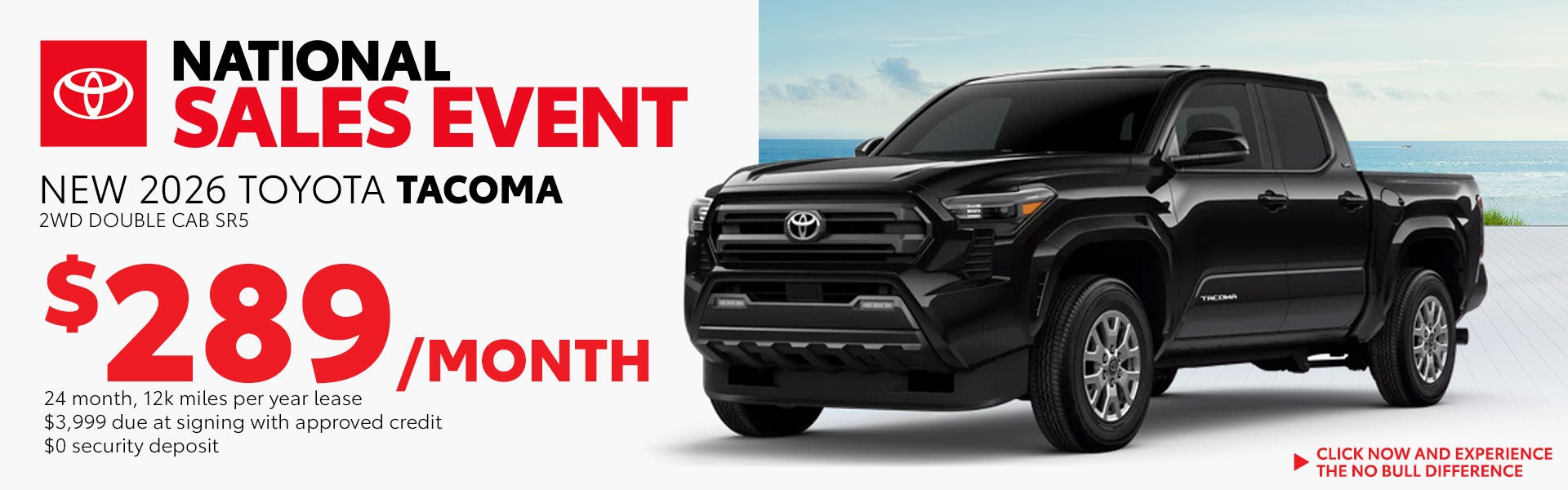 Lease a New Tacoma SR5 for just $289/month