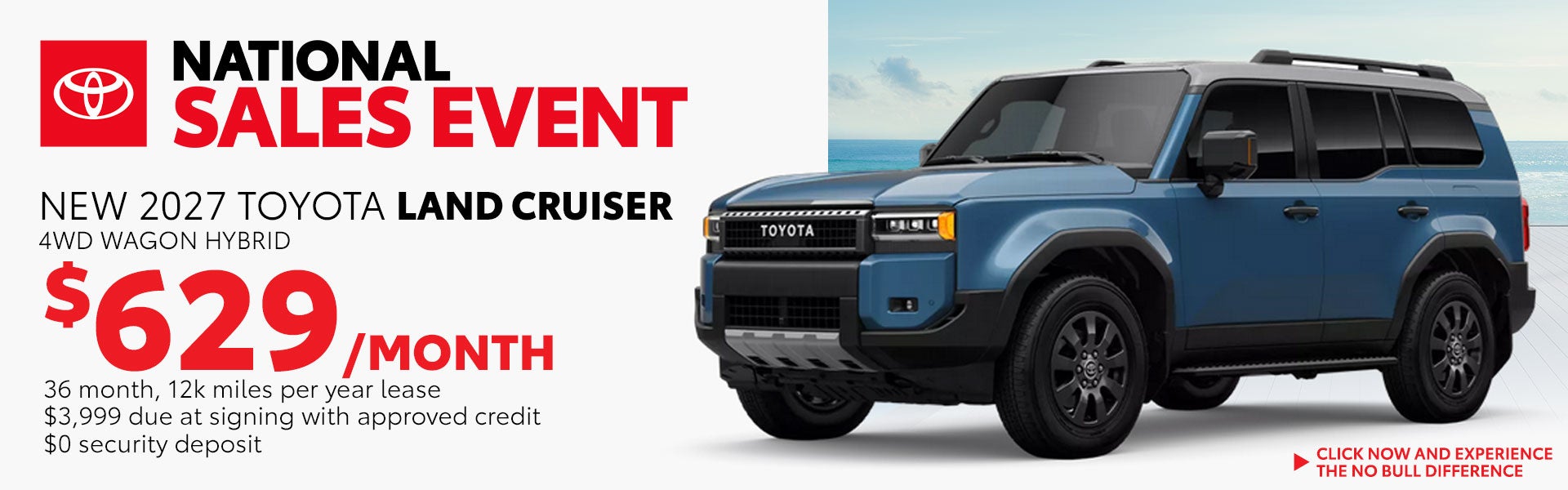 Lease a New Land Cruiser for just $629