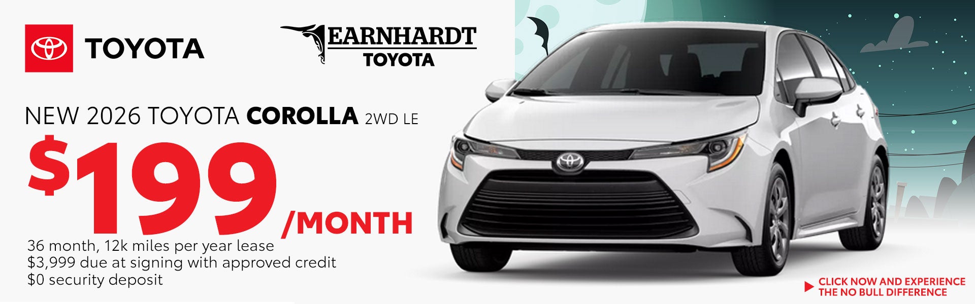 Lease a New Corolla for just $199/month