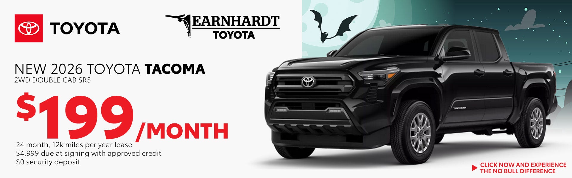 Lease a New Tacoma SR5 for just $199/month