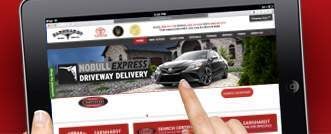 No Bull Express page viewed on a tablet