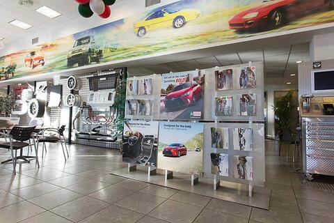 Car dealership interior Earnhardt Toyota in Mesa AZ